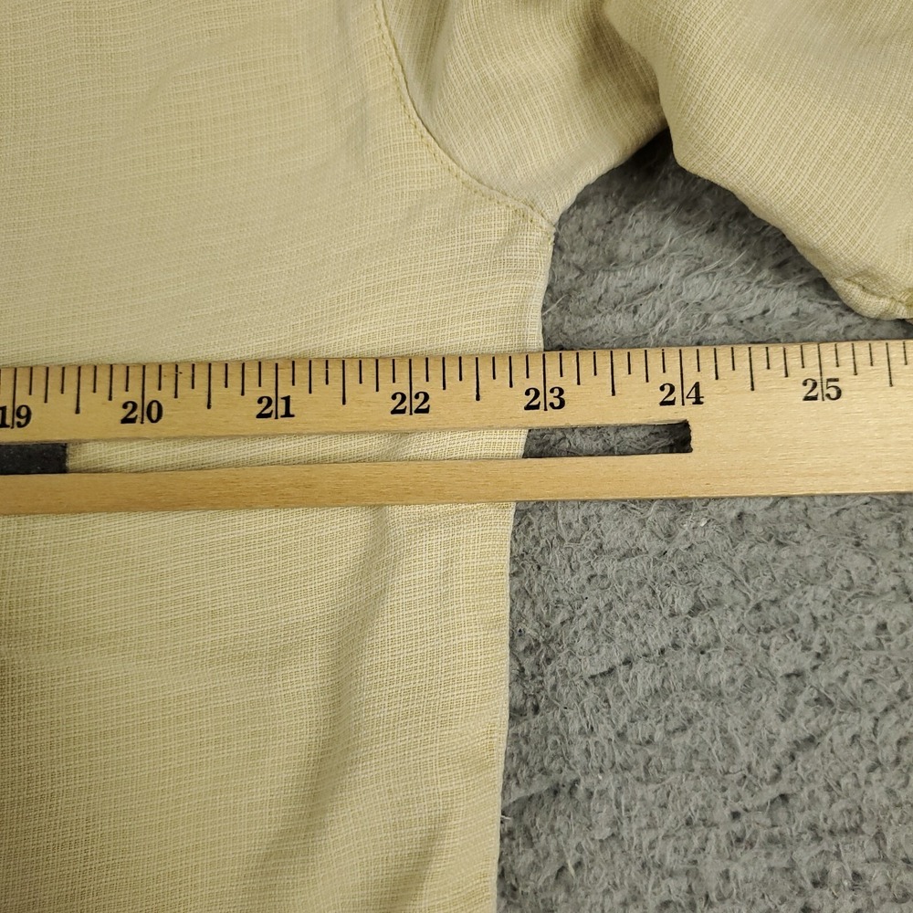 Tommy Bahama Shirt Mens Medium Yellow Hawaiian Button Up Short Sleeve * - Picture 7 of 8
